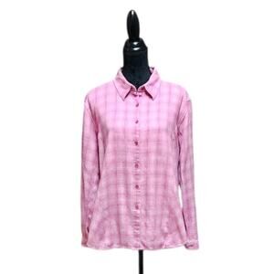 Cabela’s Women's XL Button-Down Long Sleeve Plaid Top Soft Flannel Cotton Shirt
